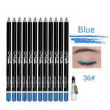 12 Colors Eye Makeup set Eyeliner Pencil Waterproof Beauty Eyes Liner