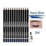 12 Colors Eye Makeup set Eyeliner Pencil Waterproof Beauty Eyes Liner